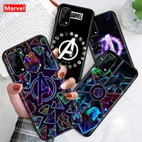 marvel avengers a logo for huawei honor v30 30s 30i 30 20 20e 20i 20s lite pro plus soft tpu silicone black cover phone case