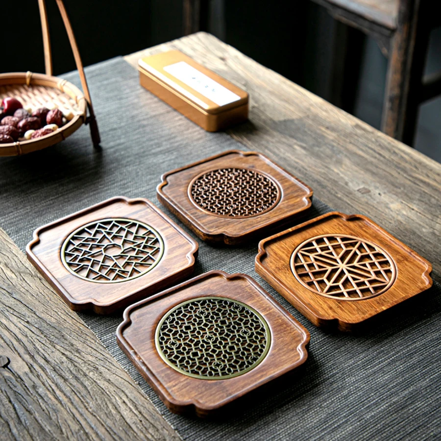 

Vintage Japanese Bamboo Wooden Placemat Square Heat Resistant Tea Tray Table Placement Mat Decor Tischset Kitchen Things AH50MP
