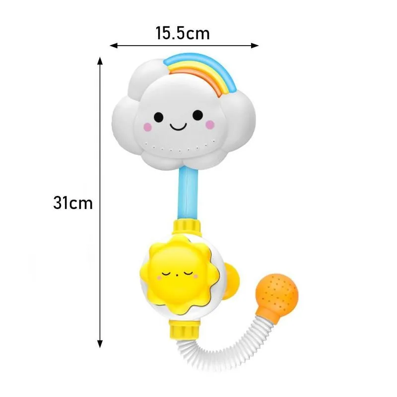 

Fun Sunflower Baby Shower Toy Baby Children Kids Bath Tub Water Head Shower Spray Cloud Faucet Bathroom Toys Flower S3V0