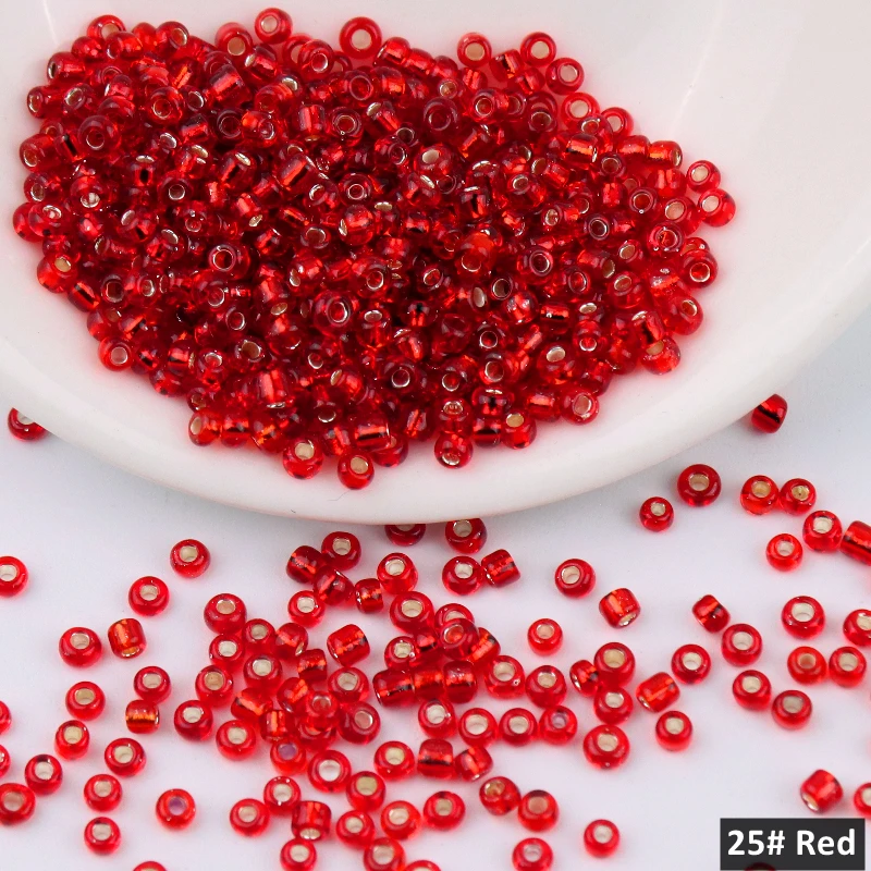 Бусины Из Чешского серебра размеры 1 5 мм 2 3 4 15/0 12/0 8/0 6/0 35 цветов 10 г|Бусины для