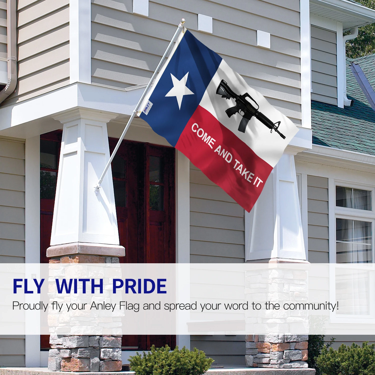 ANLEY Fly Breeze 3x5 Foot Texas Come and Take It Flag - M4 карабинные флаги 3X5 Ft | Дом и сад