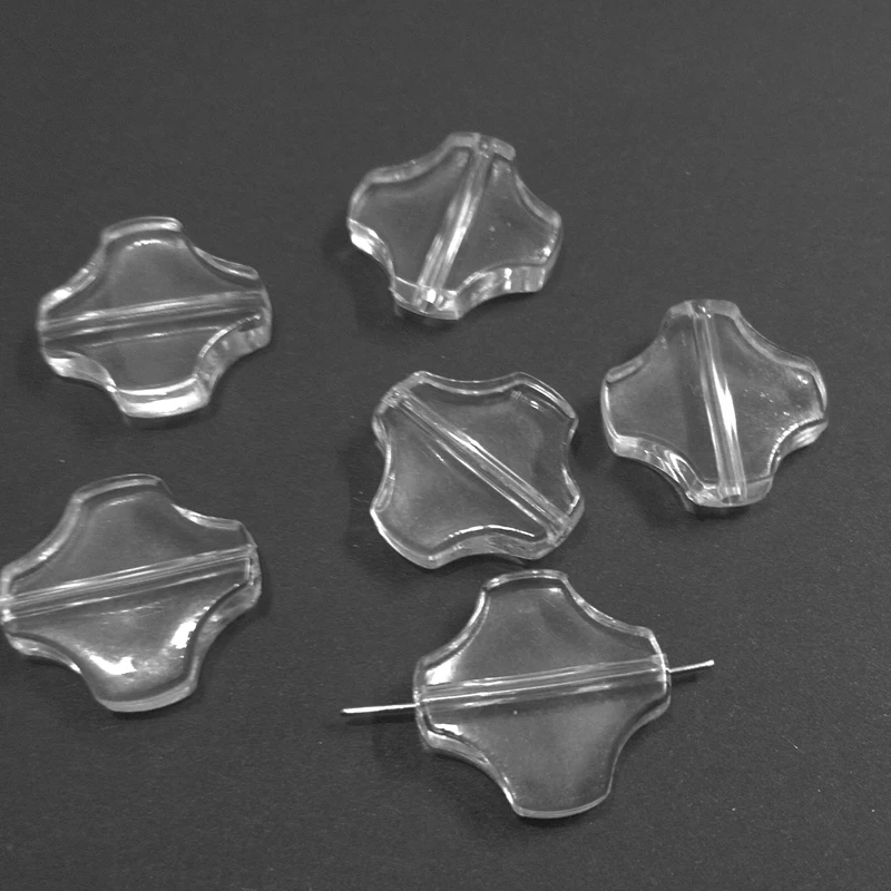 

25mm*25mm*7mm 170pcs/bag Clear Irregular Twisted/Jewelry Accessories/DIY Hand Made /Finding Beads