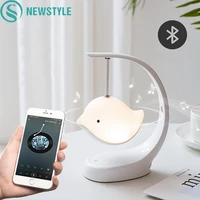 wirelees buletooth smart night light colorful led music lamp with speaker touch control portable for bedroom decoration usb aux
