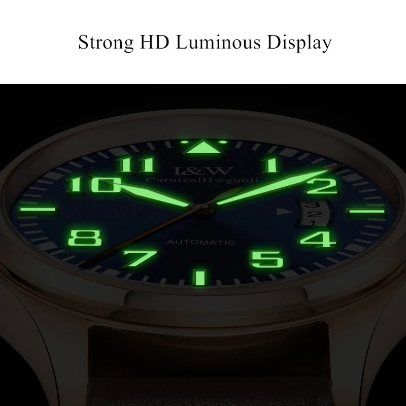 CARNIVAL Brand Gold Business Automatic Watches Man Luxury Waterproof Fashion Luminous Mechanical Wrist Watch Relogio Masculino enlarge