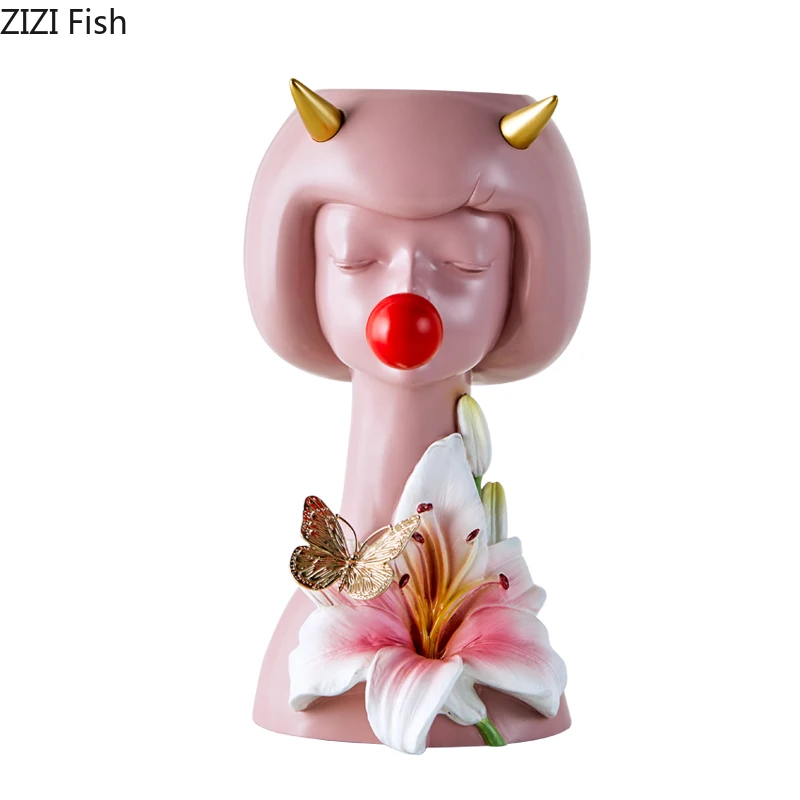 Силиконовая ваза в скандинавском стиле креативная сувенирная скульптура виде