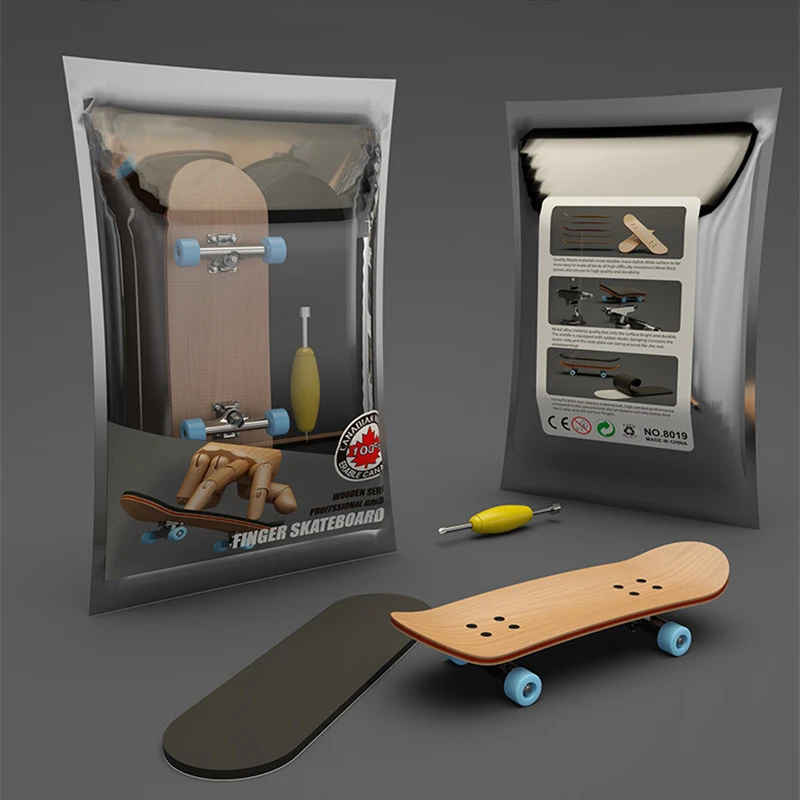 

Finger SkateBoard Wooden Fingerboard Toy Professional Stents Finger Skate Set Novelty Children Christmas Gift