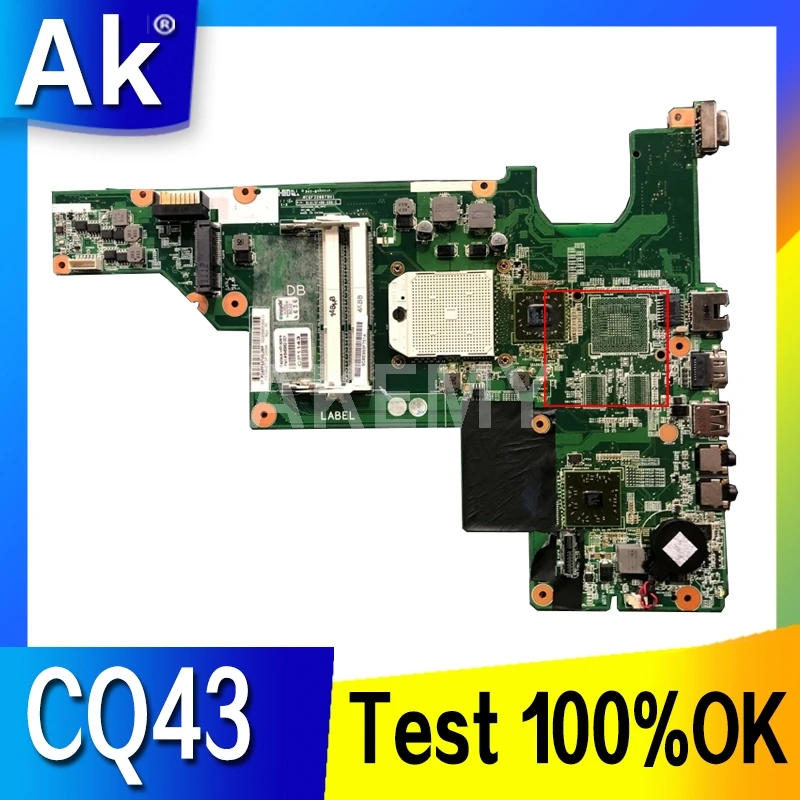 Материнская плата Akemy для ноутбука HP Compaq 435 635 CQ43 646982-001 разъем S1 основная DDR3 100%