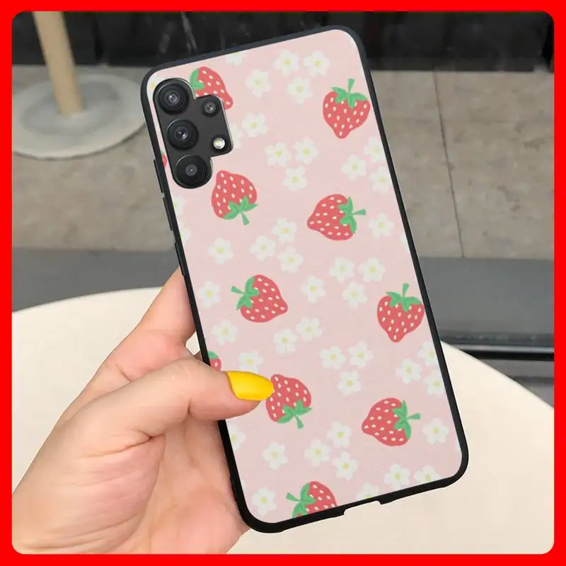 

Red Stamp Strawberry Phone Case For Samsung A1 A1 A2 M3 A31 A4 A5 A51 A7 A71 A8 S E Fundas Cover