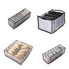 Органайзер для шкафа, для носков, раздельная коробка для хранения нижнего белья, органайзер для бюстгальтеров с 7 ячейками, складной ящик-Органайзер