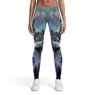 Женские спортивные Леггинсы KYKU, облегающие брюки из спандекса, с принтом животных, леггинсы с рисунком волка