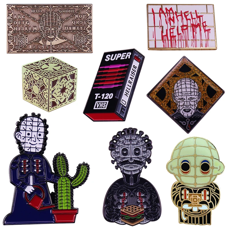 Эмалированная брошь Hellraiser в винтажном стиле украшение с изображением крови