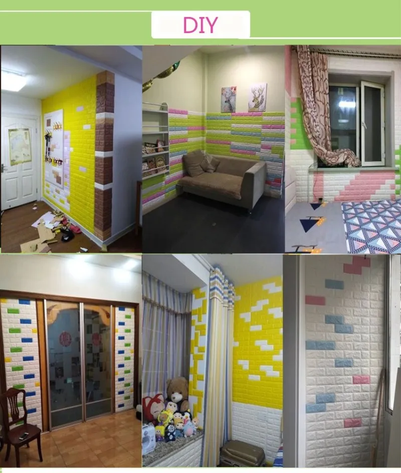 70*77 3D кирпичные настенные наклейки DIY самоклеющийся Декор пенопластовое водонепроницаемое покрытие для стен обои для телевизора фон для детской гостиной