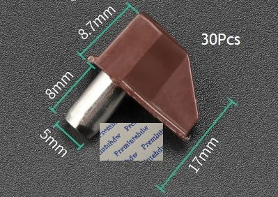 6 Dark Brown Пластиковая мебель шкаф, полка держатель кронштейн шпильки колышки прозрачный коричневый белый бежевый - Цвет: 6 Dark Brown