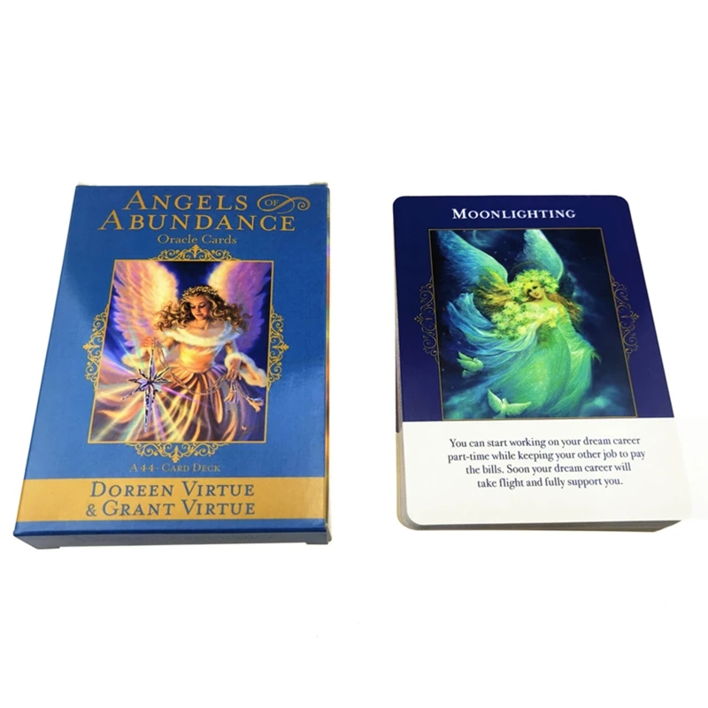 

Angels Of Abundance Oracle Cards Full English 44 Cards Deck Tarot Mysterious Divination Family Friend Party Board Game