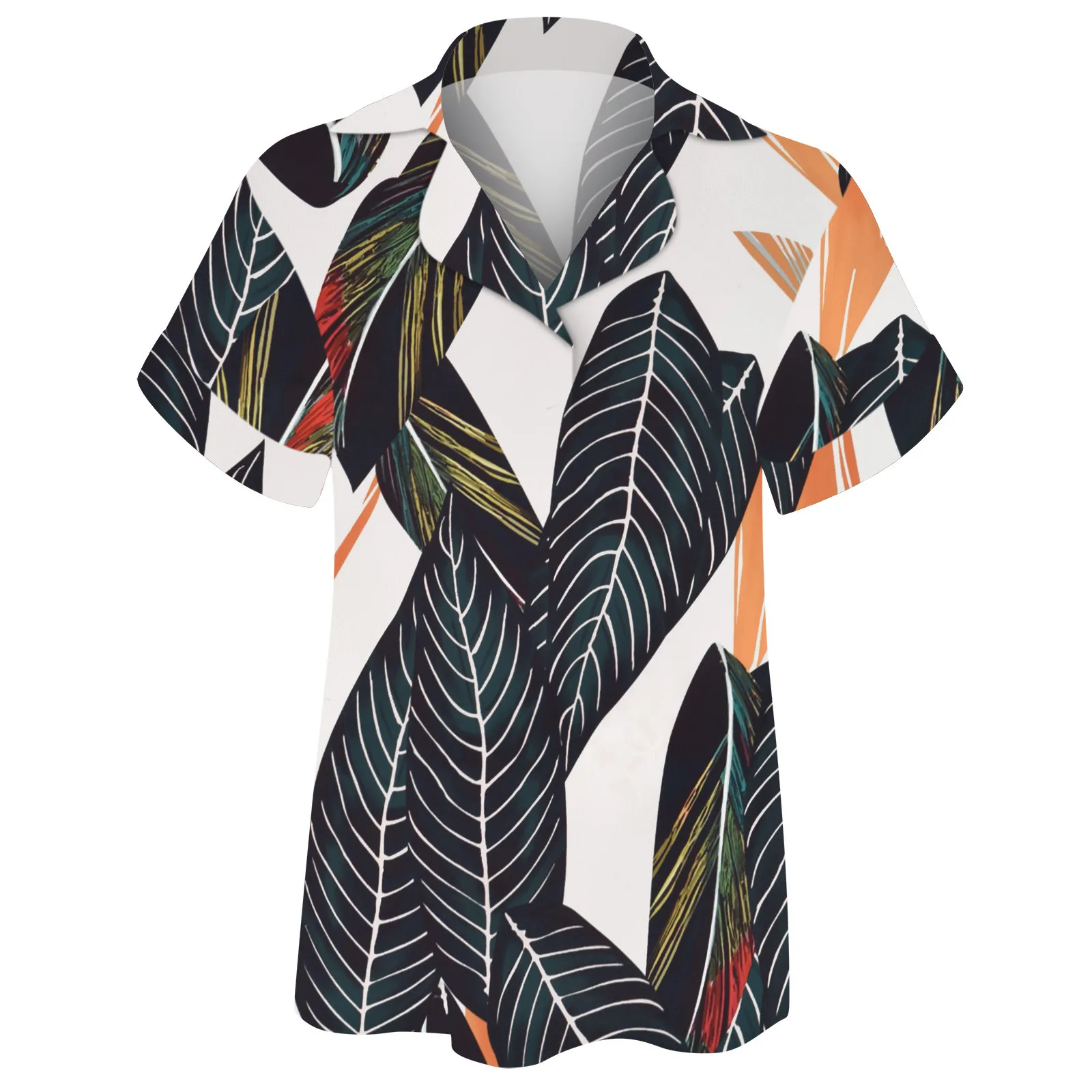 

2021 Women Chiffon Blouse Loose Shirt Fashion Women Casual Summer Vintage Print V-Neck Short Sleeve Ladies Tops Blusas Mujer