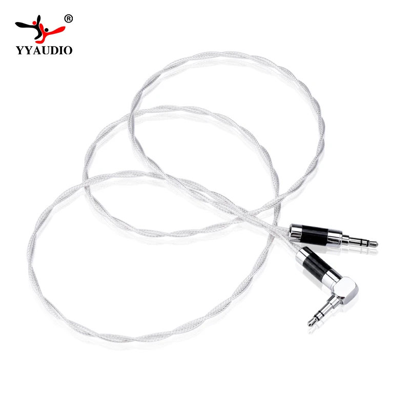 

3.5mm Jack Audio Cable Male to Male Aux cable Pure Siver-plated Hi-Fi Stereo 3.5mm Speaker Universal Auxiliary Audio Cord