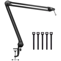 microphone arm stand heavy duty mic arm microphone stand suspension scissor boom stands with mic clip and cable ties