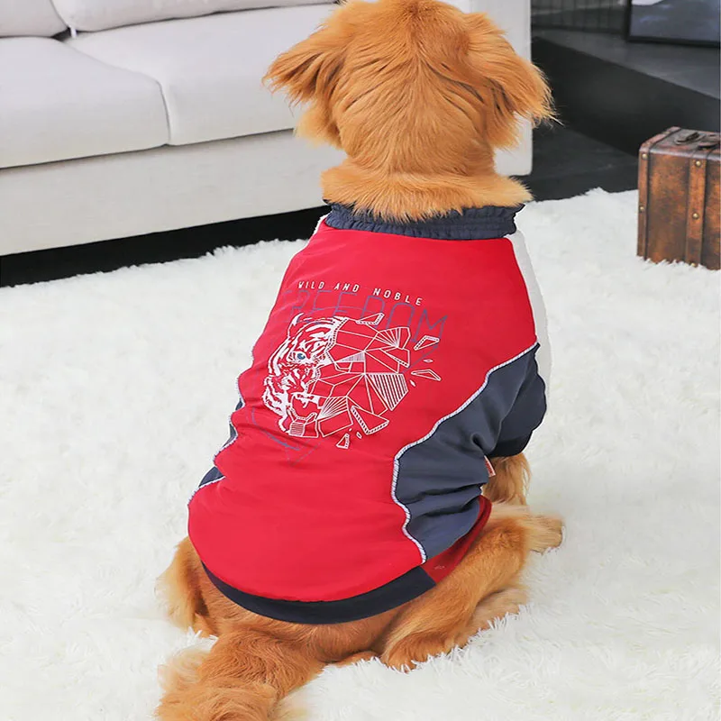 Зимняя теплая Большая одежда для больших собак толстовка с капюшоном зимний