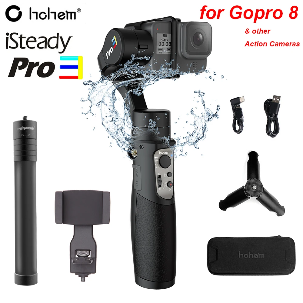 Hohem iSteady Pro 3 осевой брызгозащищенный Ручной Стабилизатор для DJI Osmo Action Gopro Hero 8/7/6/5/4