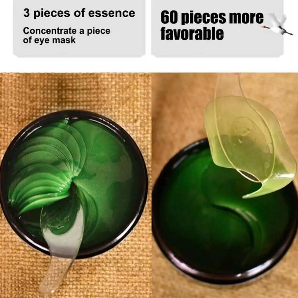 

60pcs Seaweed Collagen Crystal Eye Mask Seaweed Moisturizing, Lifting, Tightening, Diminishing Fine Lines And Dark Circles