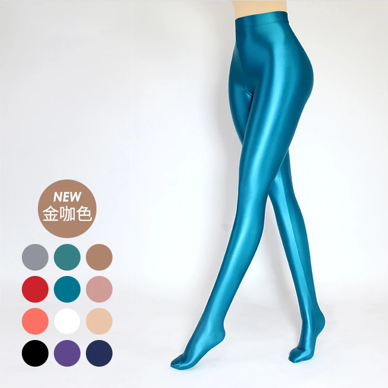 

HYRAX Women's Tights 12 Color oily silky glossy pants leggings women's outer wear thin body tights tights