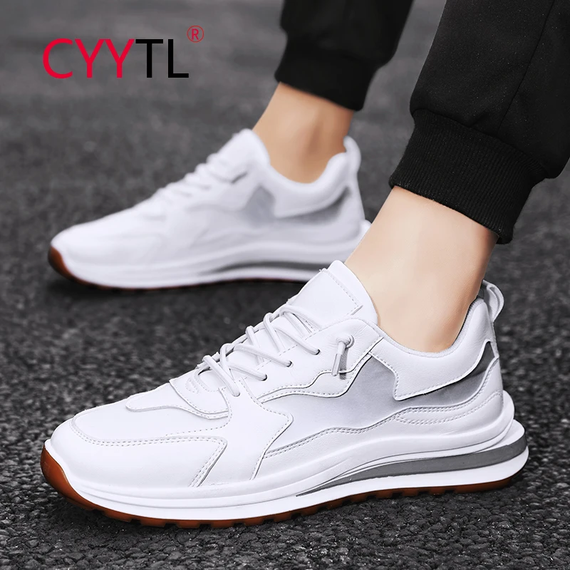 

CYYTL Walking Shoes Lace up Fashion Sneakers White Running Mesh Casual Leather Sport Youth Boys Tennis Zapatillas De Deporte