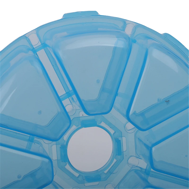 8 сеток круглый пластиковый чехол для хранения инструменты ногтей отсек стразы