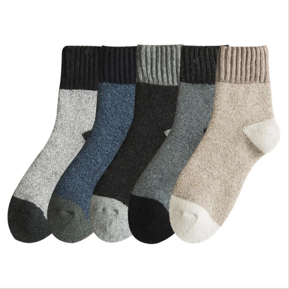 

New Winter Plus Velvet Thick Wool Socks Korean Trend Wild Socks Retro Warm Men's Cotton Socks