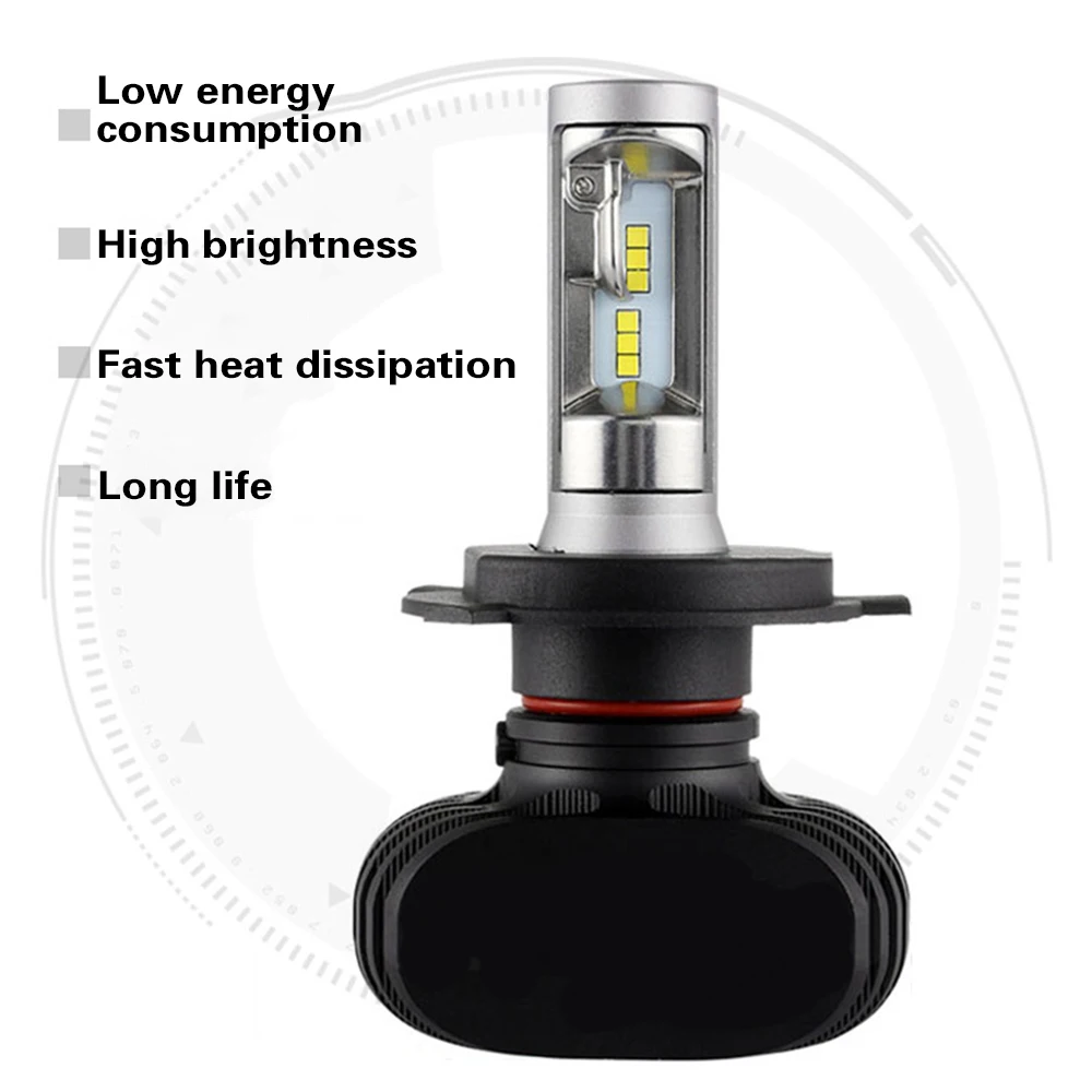 CARCTR 1 пара светодиодных Автомобильных Фар H4 Led H7 супер яркие лампы H1 H3 H11 9005 9006 9012 9004