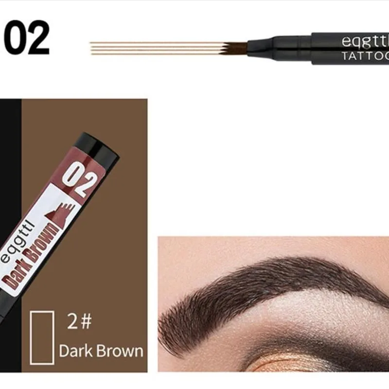 

Four-forked Eyebrow Pencil Microblading Eyebrow Tattoo Pen Long Lasting Waterproof Brown Tip Eye Brow Pencil Eyes Make Up