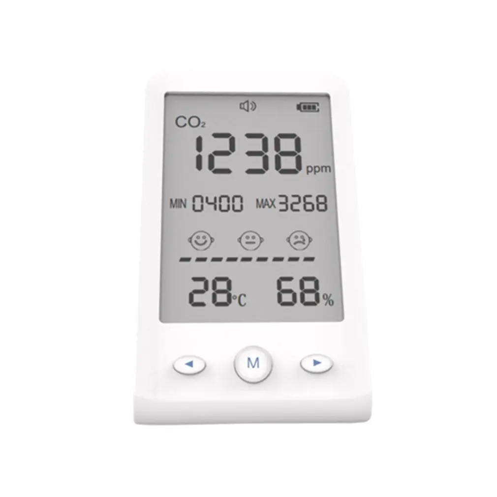 

CO2 Monitor, Carbon Dioxide Detector, Air Quality Monitor, Temperature and Relative Humidity Meter for Office, Home