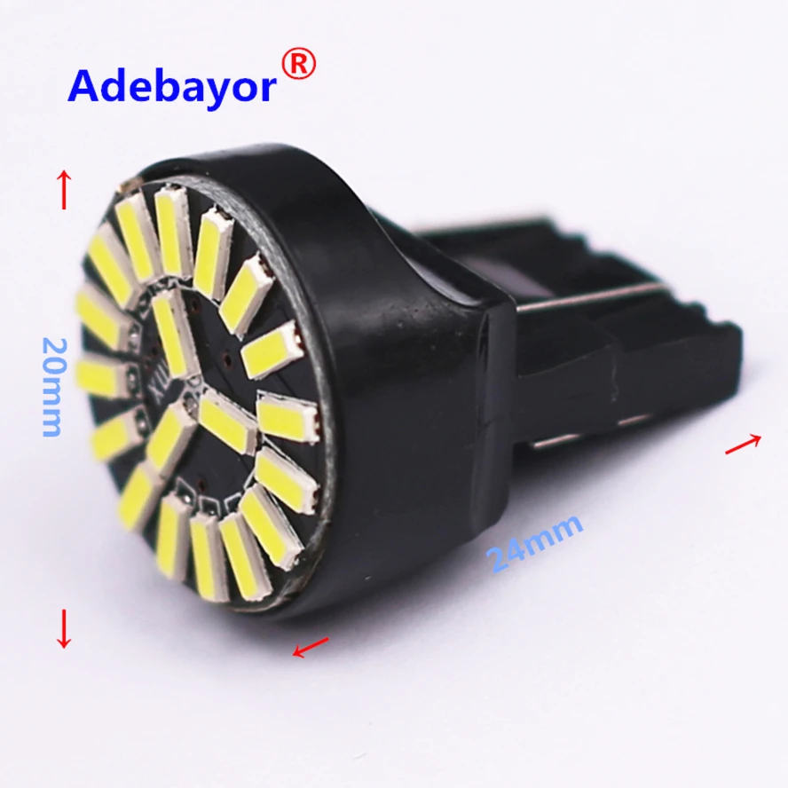 10 шт. T20 7443 W21/5 Вт безошибочный автомобильный Стайлинг 19smd 4014 SMD Реверсивный canbus