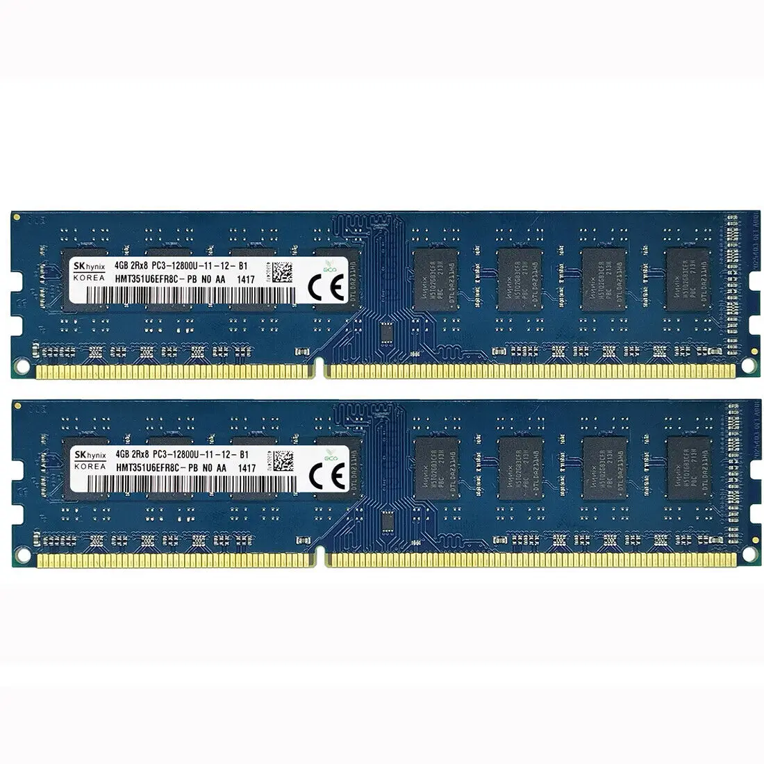 Hynix 8GB комплект 2x4GB DDR3 1600MHZ 1333MHZ PC3 12800U 1 5 pin DIMM 2RX8 память для настольного компьютера