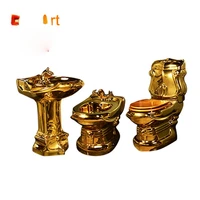 mosaic gold vintage luxious pedestal sink ceramic bathroom sink with stand pedestal wash basin close coupled suite with overflow