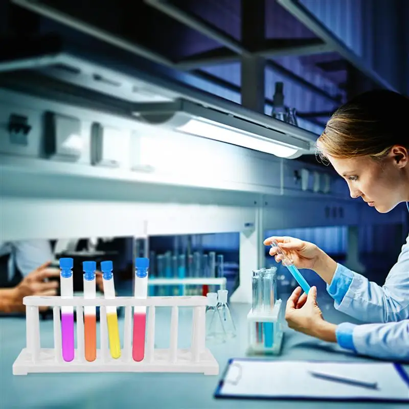 

2pcs Laboratory Test Tube Stands Test Tube Storage Racks Plastic Tube Holders