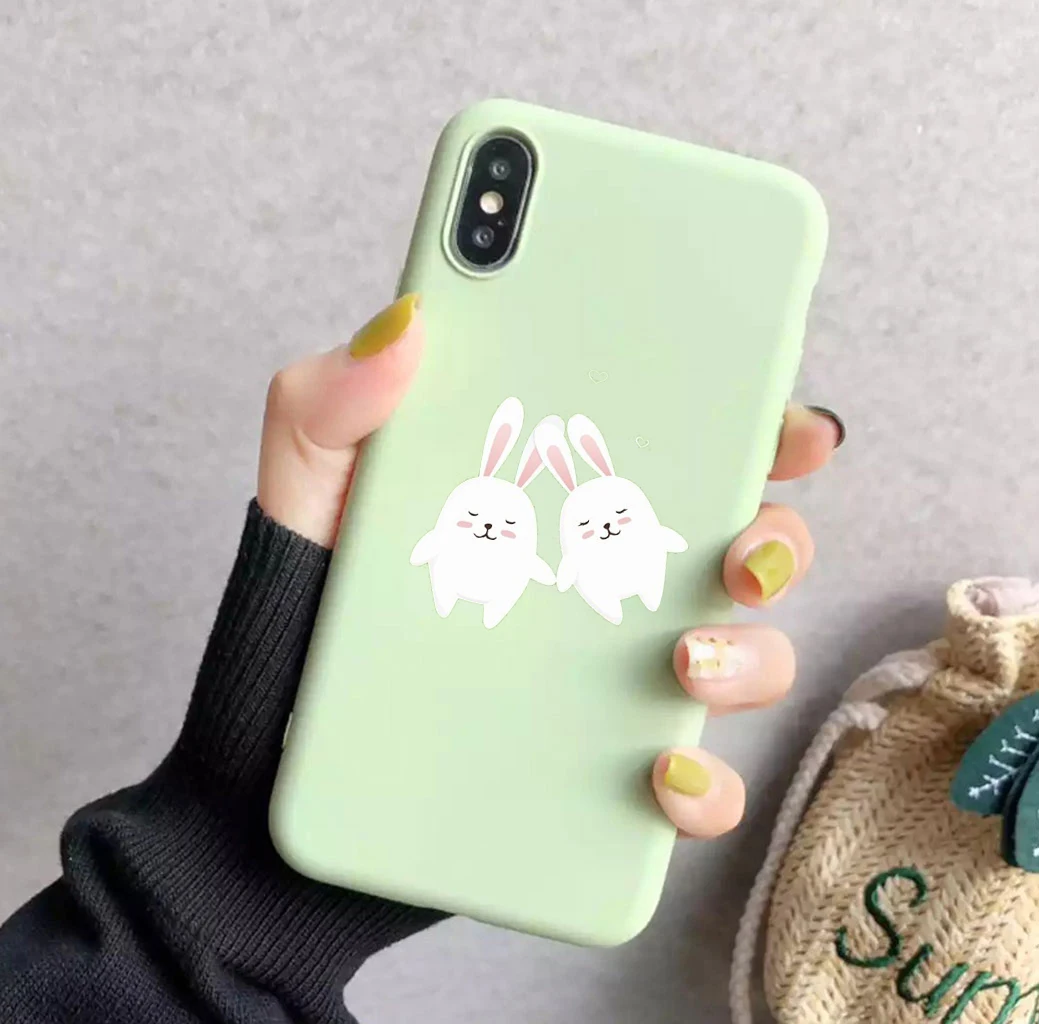 Милые животные жидкий силиконовый чехол для iphone x xr xs max 8 plus 7plus 7 приятного на