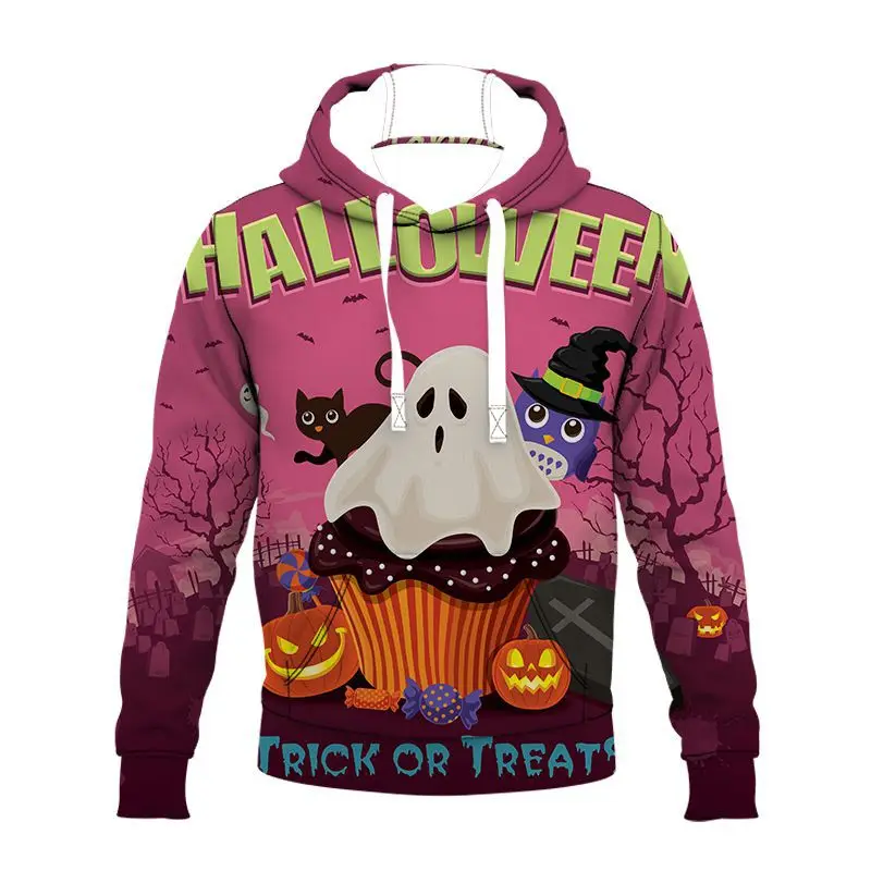 

Fashion Hoodie Men Lounge Wear Happy Halloween Christmas Gift Harajuku Casual Pullover 3D Print Zipper/Hoodie/Sweatshirt/Jacket