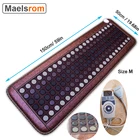 Коврик для теплового массажа, матрас Электрический инфракрасный для тепловой терапии с нефритовым камнем, регулируемый с таймером и температурой