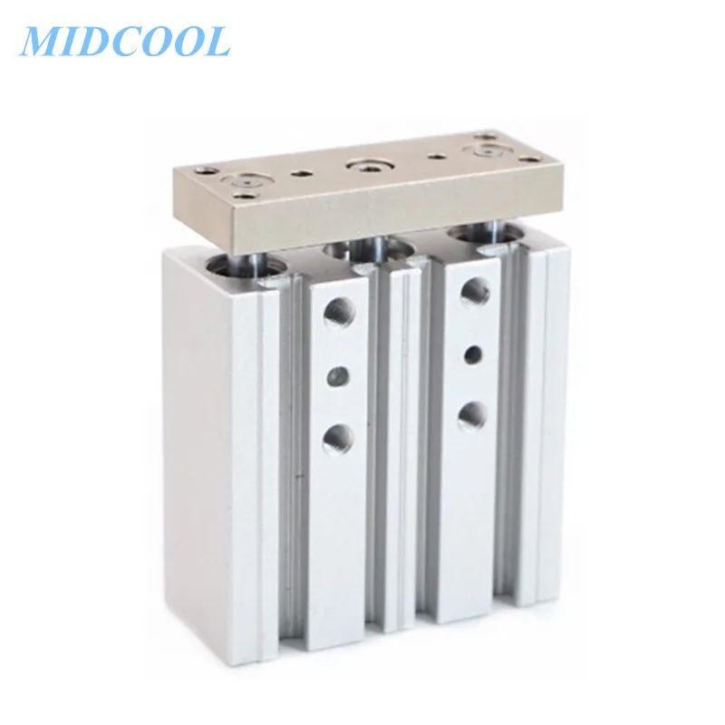 Воздушный цилиндр серии TC TCL диаметр цилиндра 20 мм TCL20 трехштоковый