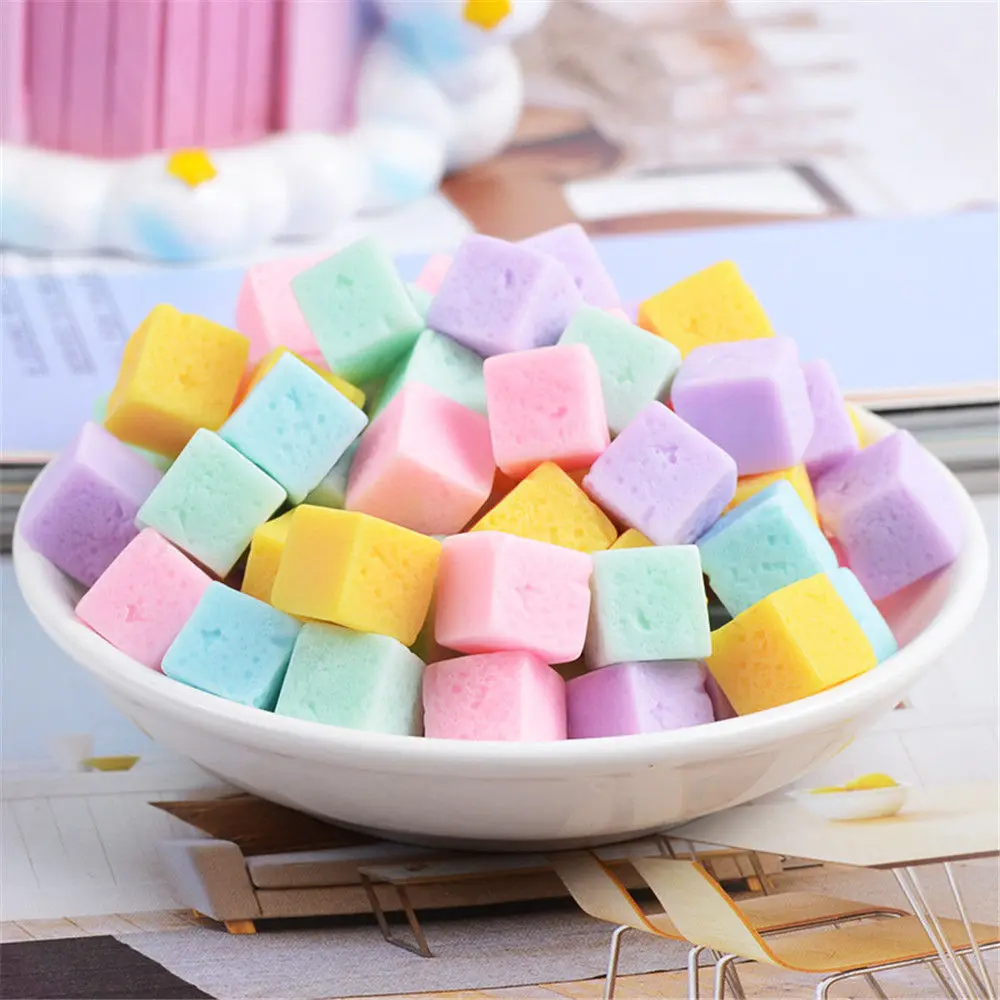 

20pcs Mixed Resin Flatback Cabochon Imitation Square Candy Ornament Embellishments For Scrapbooking Craft Jewelry DIY Accessory