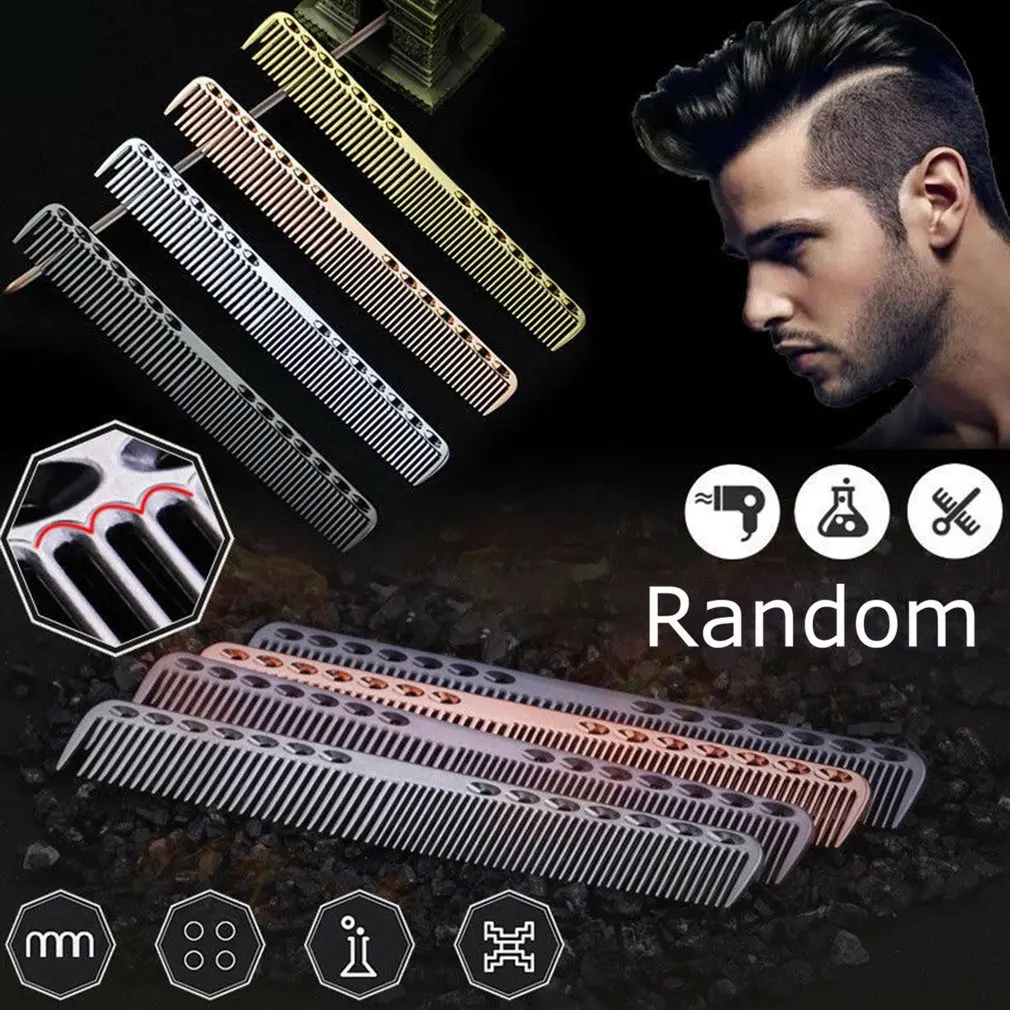 

Durable Space Aluminum Hairdressing Cut Comb Anti Static Haircut Comb for Salon Barber Hair Beauty Tool
