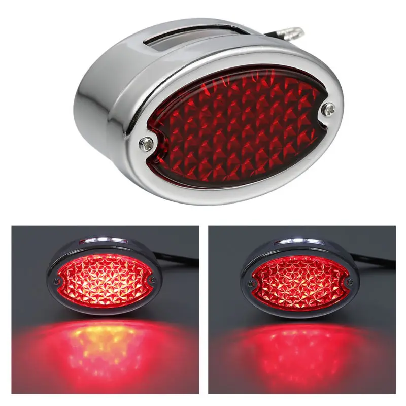 

TCMT Motorcycle Motorbike LED Rear Tail License Plate Light Brake Lamp For Softail Custom Chopper Bobber