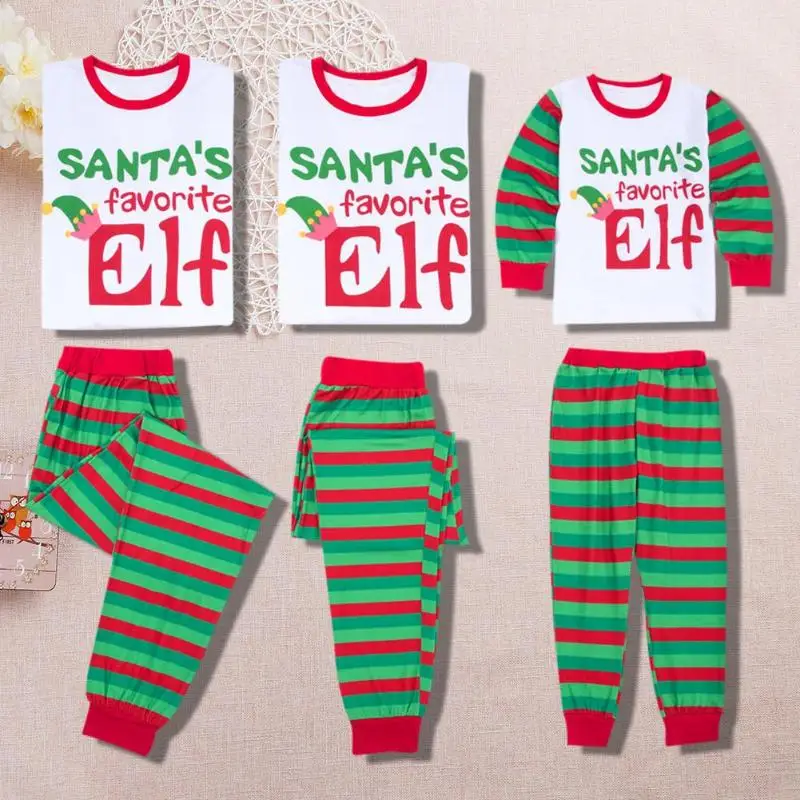 Рождественские комплекты одежды для родителей и детей из 2 предметов мужчин