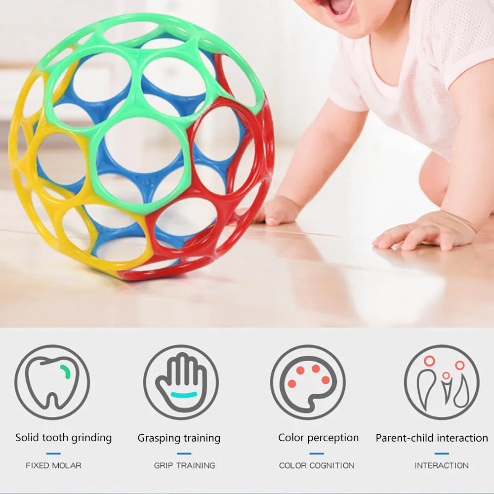 

Baby Toys Large Rattle Kids Educational Toys Grasping Holes Balls For Newborn Wave Ball Cribs Stroller Hand Bell Toy Infant Gift