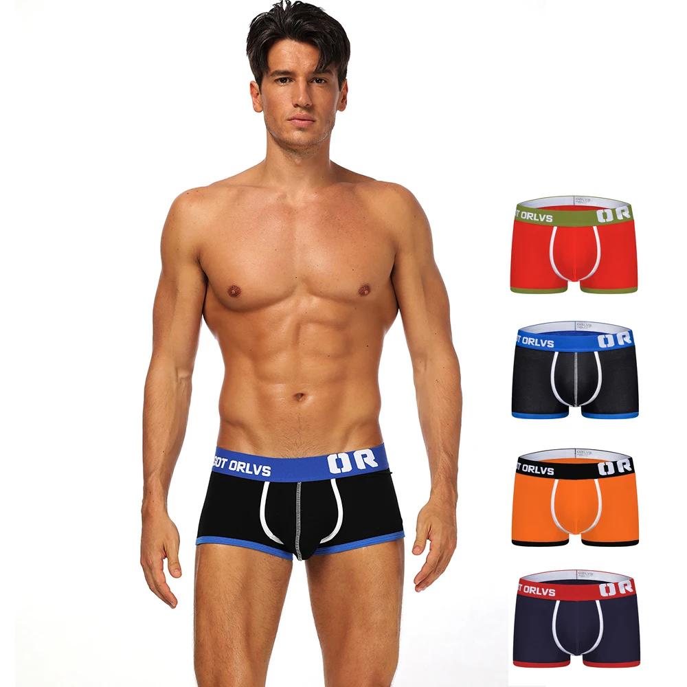 Хлопковое нижнее белье мужские боксеры шорты сексуальные трусы удобное брюки Cueca
