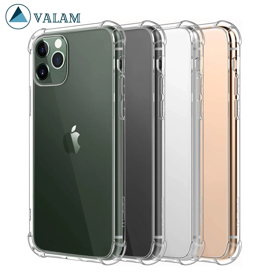 Противоударный бампер прозрачный силиконовый чехол для телефона iPhone 11 Pro Max