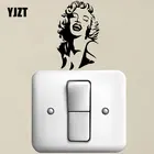 YJZT Мэрилин Монро Норма Джин выключатель с улыбкой наклейка; Классического фасона; Настенная виниловая наклейка на стену S18-0045