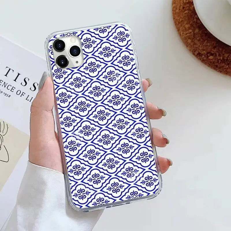 

Blue and white porcelain Phone Case For iphone 12 5 5s 5c se 6 6s 7 8 plus x xs xr 11 pro max mini