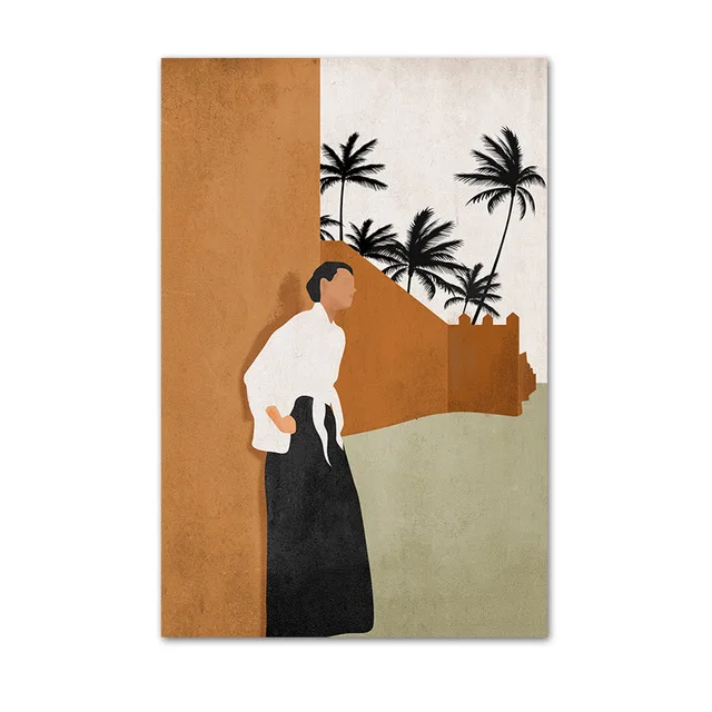 

Modern Abstract Still Life Figure Landscape Canvas Painting Boho Posters Print Wall Art Pictures Living Room Interior Home Decor