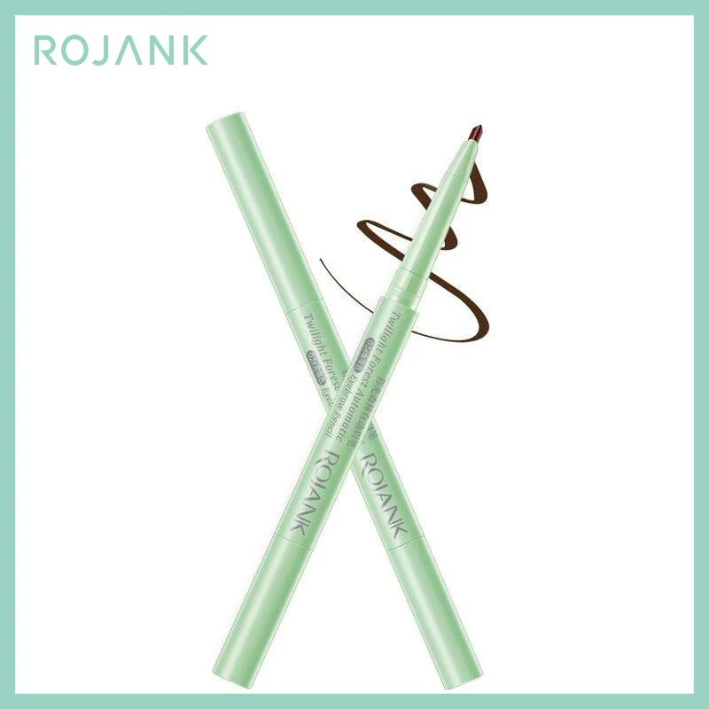 

ROJANK Automatic Eyebrow Pencil Waterproof Natural Long Lasting Ultra Fine Eye Brow Tint Cosmetics Brown Color Brows MakeUp toos